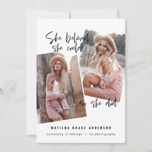 She believed she could so she did graduation