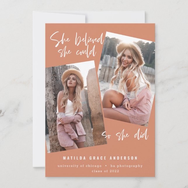 She believed she could so she did graduation (Front)