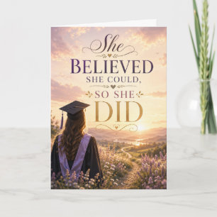 She Believed She Could So She Did Graduation Card