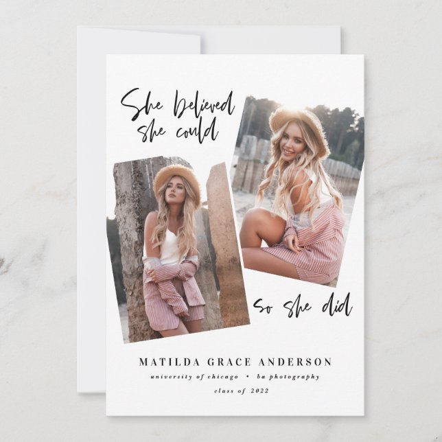 She believed she could so she did graduation party (Front)