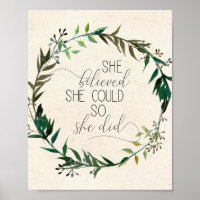 She Believed She Could So She Did Inspirational