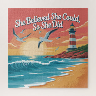 She Believed She Could, So She Did Jigsaw Puzzle