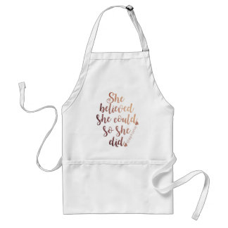 "She Believed She Could So She Did" Personalised Standard Apron