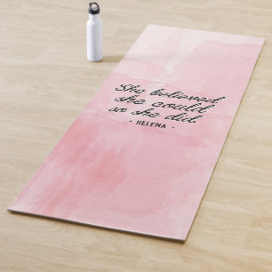 She Believed She Could so She Did Personalised Yoga Mat