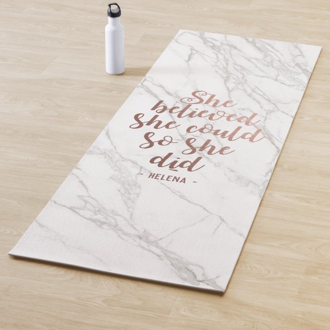 She Believed She Could so She Did Personalised Yoga Mat (In Situ)