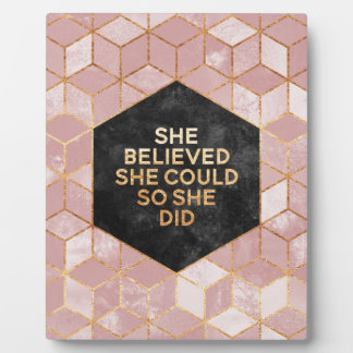 She Believed She Could So She Did Plaque