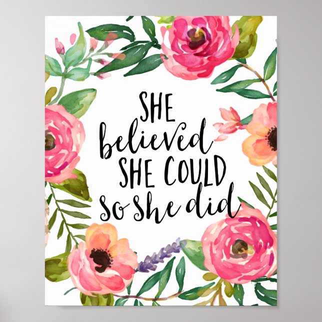 She believed she could so she did poster (Front)