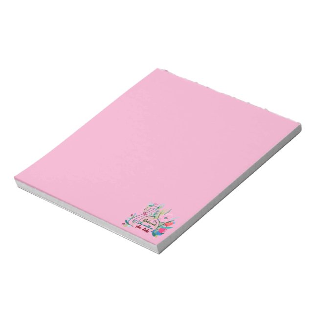 She Believed She Could So She Did Swan with Flower Notepad (Rotated)