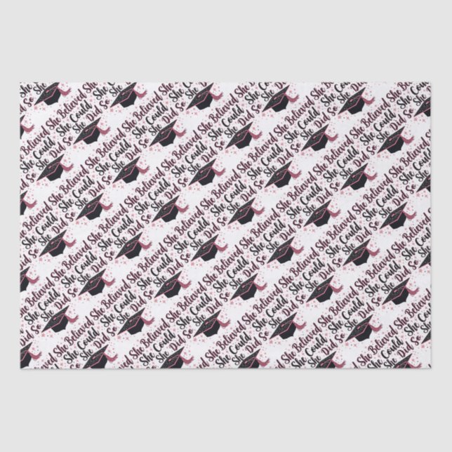 She Believed She Could So She Did Tissue Paper (Front)