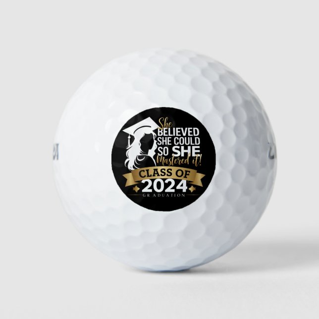 She Believed She Could So She Mastered It 2024 Golf Balls (Front)
