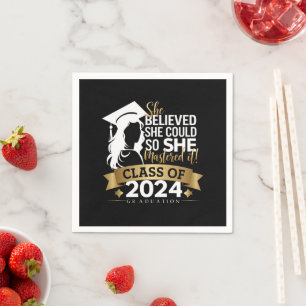 She Believed She Could So She Mastered It 2024 Napkin