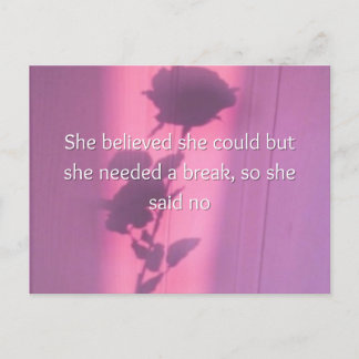 She Belived She Could Funny Feminist Motivational  Holiday Postcard