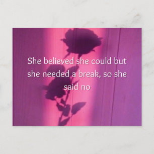 She Belived She Could Funny Feminist Motivational  Holiday Postcard