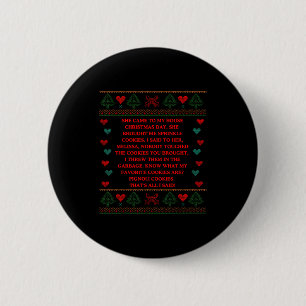 She Brought Me Sprinkle Cookies Ugly Christmas Swe 6 Cm Round Badge
