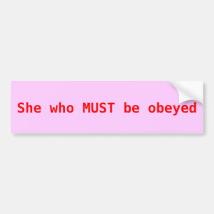 She Bumper Sticker