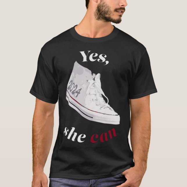 She Can Kamala Harris 2024 Elections  T-Shirt (Front)