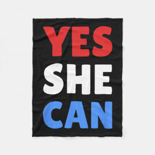 She Can Kamala Harris 2024 Wheimer 2024 Vote Harri Fleece Blanket