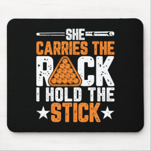She Carries The Rack I Hold The Stick - Funny Bill Mouse Mat