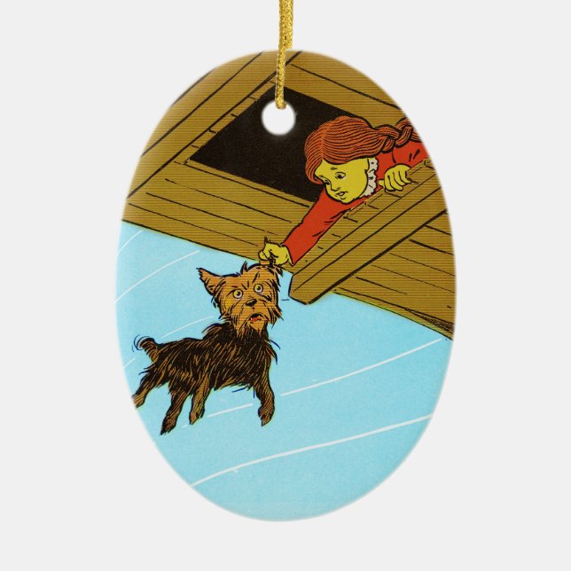 She Caught Toto By The Ear Ceramic Tree Decoration (Front)