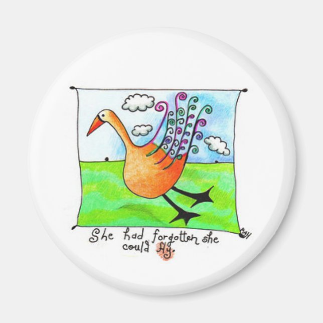 She could fly magnet (Front)