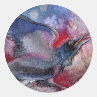 She Danced by the Light of the Moon Classic Round Sticker
