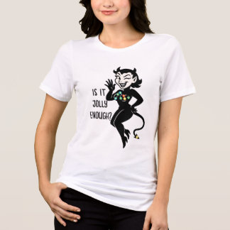 She Devil "Naughty Girlfriend" Christmas Lights Tri-Blend Shirt