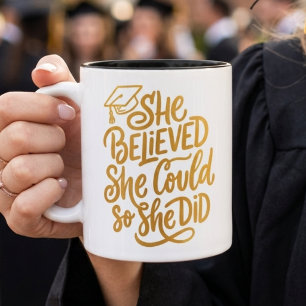 She Did Graduation Girl Mug Class of 2026 Graduate