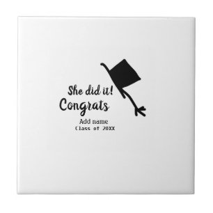 She did it congrats graduation add student name ye tile