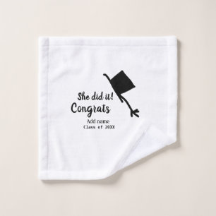 She did it congrats graduation add student name ye wash cloth