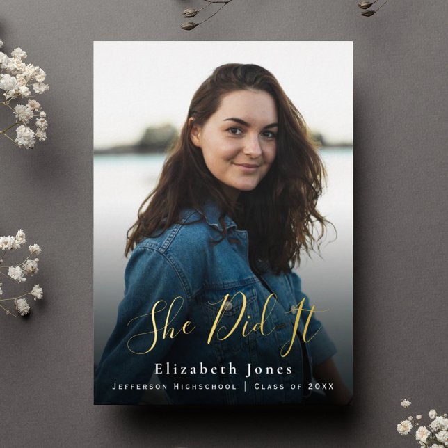 She Did It Script Graduation Photo  (Creator Uploaded)