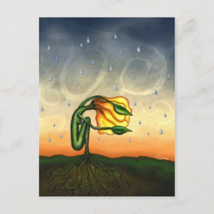 She dreams of sunny days postcard