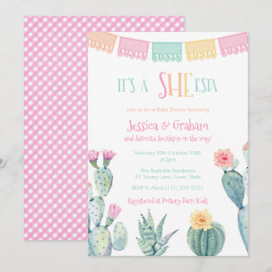 She-ESTA Señorita Mexican Fiesta Girl Baby Shower Invitation