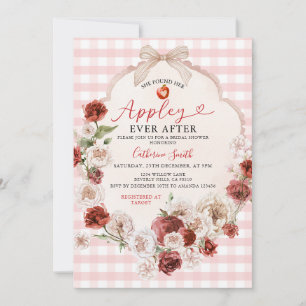She Found Appley Ever After Apple Bridal Shower Invitation