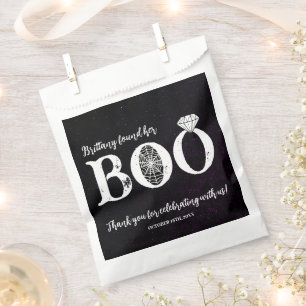 She Found Her Boo Black Halloween Bridal Shower Favour Bags