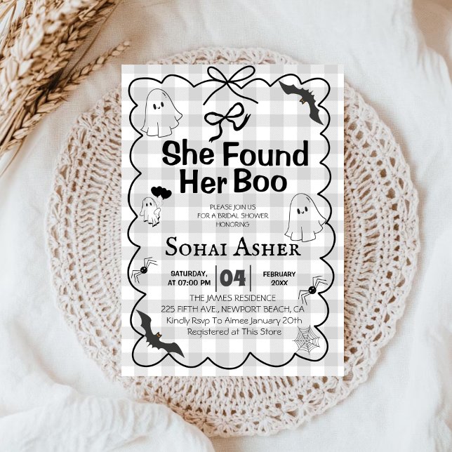 She Found Her Boo Bridal Shower Invitation (Creator Uploaded)