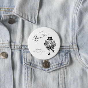She Found Her Boo Ghost Floral Bridal Shower 7.5 Cm Round Badge