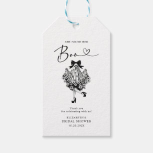 She Found Her Boo Ghost Floral  Bridal Shower Gift Tags