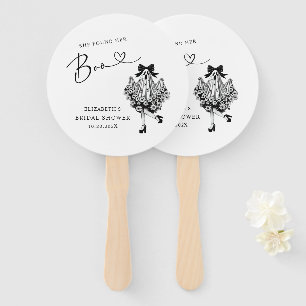 She Found Her Boo Ghost Floral  Bridal Shower Hand Fan