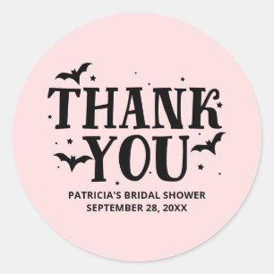 She Found Her Boo Halloween Bridal Shower Classic  Classic Round Sticker