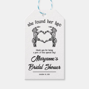 She Found Her Boo! Halloween Bridal Shower Favour Gift Tags