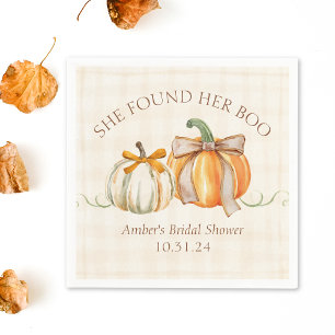 "She Found Her Boo" Halloween Fall Bridal Shower Napkin