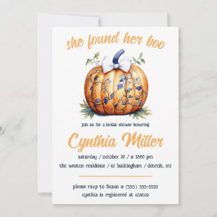 She Found Her Boo! Halloween Themed Bridal Shower Invitation