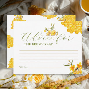 She Found Her Honey Bee Bridal Shower Advice Enclosure Card