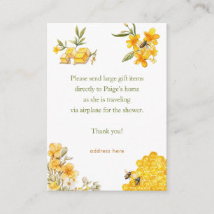 She Found Her Honey Bee Bridal Shower Enclosure Card