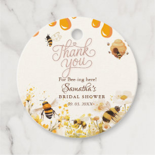 She found her honey Bee bridal shower Favour Tags