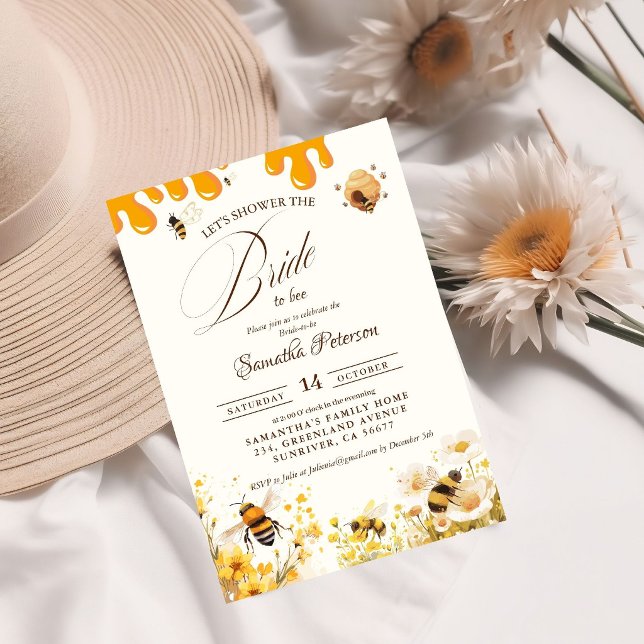 She found her honey Bee bridal shower Invitation (Creator Uploaded)
