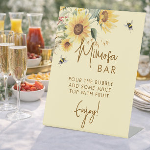 She Found Her Honey Bee Bridal Shower Mimosa Bar Pedestal Sign