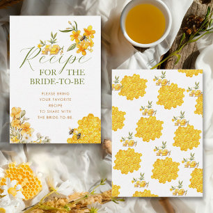 She Found Her Honey Bee Bridal Shower Recipe Enclosure Card