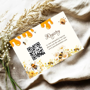She found her honey bee bridal shower registry enclosure card