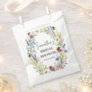She Found her Honey Bee Wildflower Bridal Shower Favour Bags